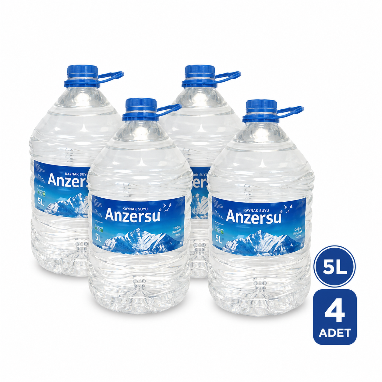 Anzersu 5 LT Doğal Kaynak Suyu (4'lü)