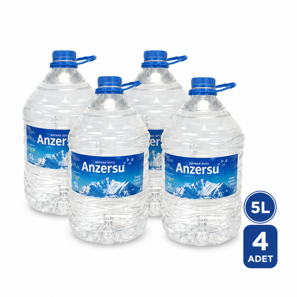 Anzersu 5 LT Doğal Kaynak Suyu (4'lü)