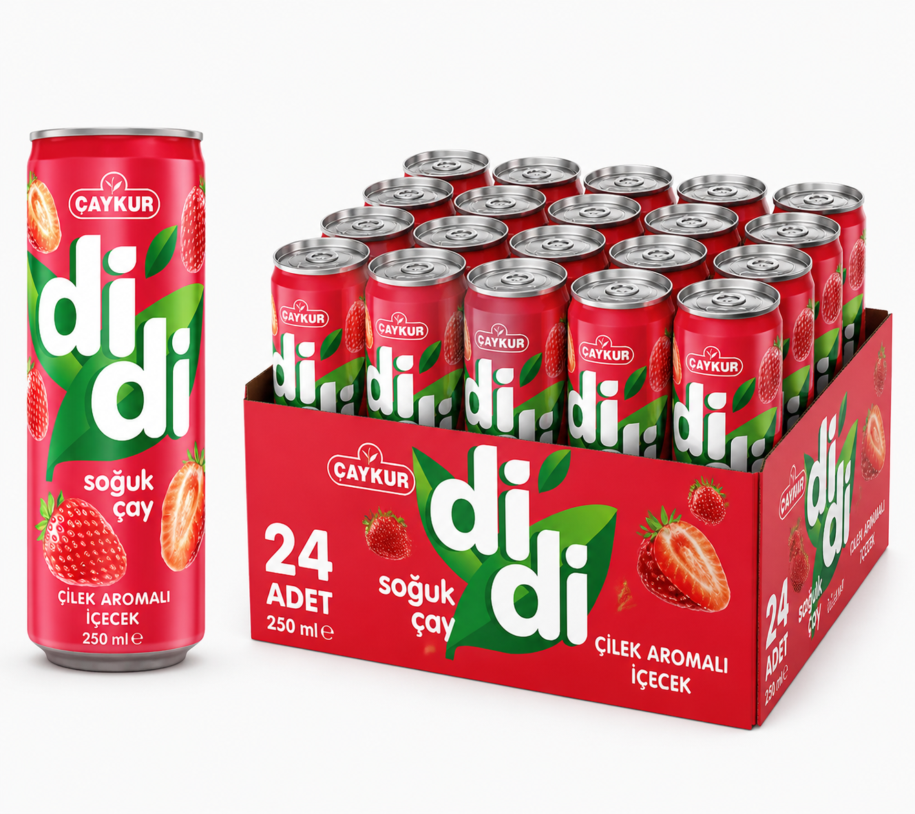 Çaykur Didi 250 ML Çilek Soğuk Çay (24'lü)