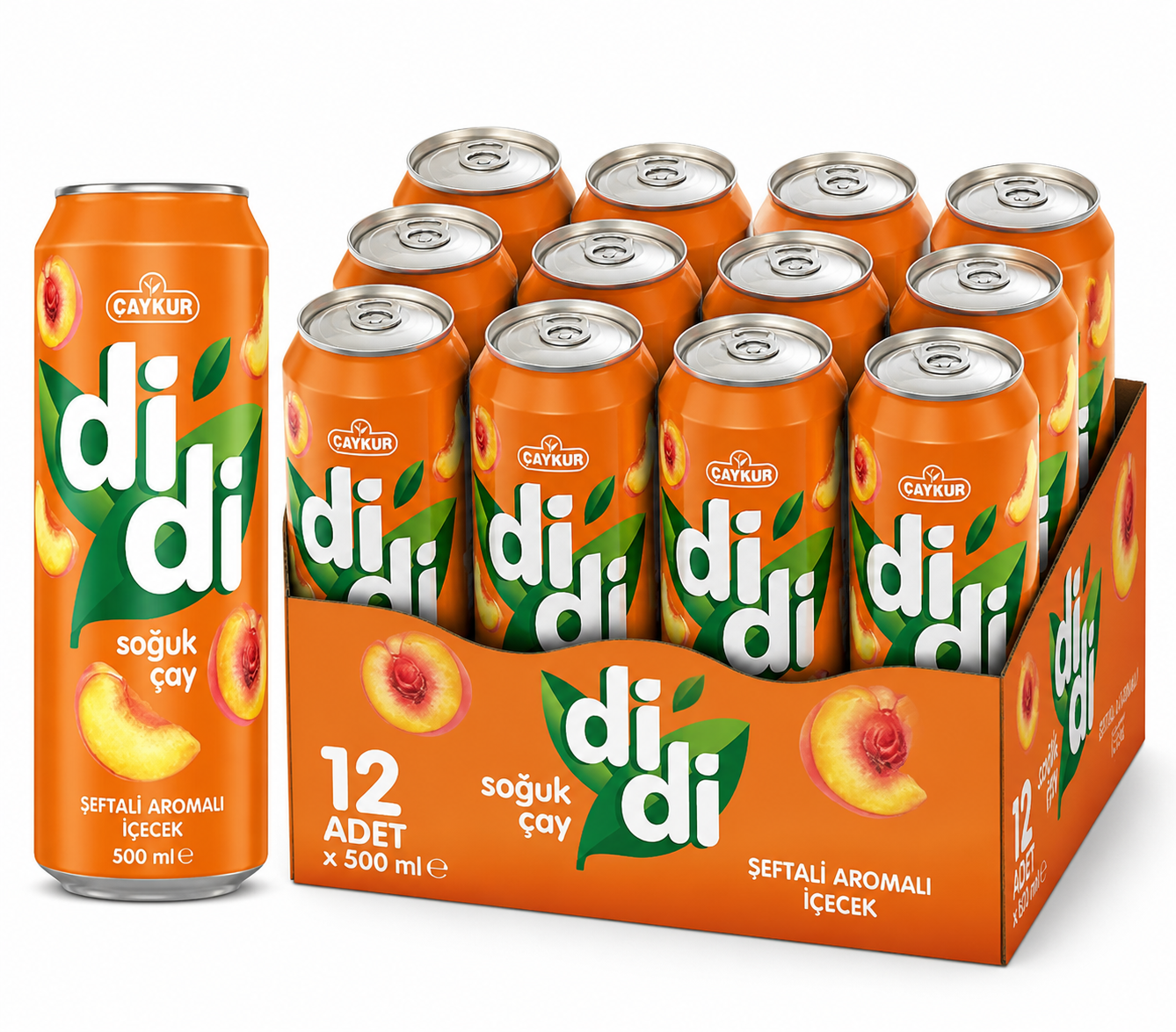 Çaykur Didi 500 ML Şeftali Soğuk Çay (12'li)