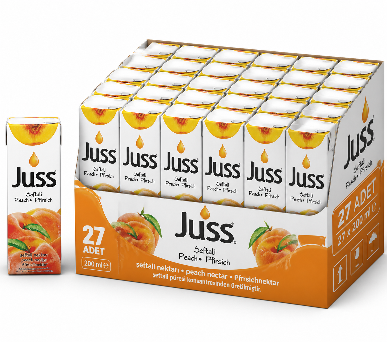Juss Slim 200 ML Şeftali Meyveli (27'li)