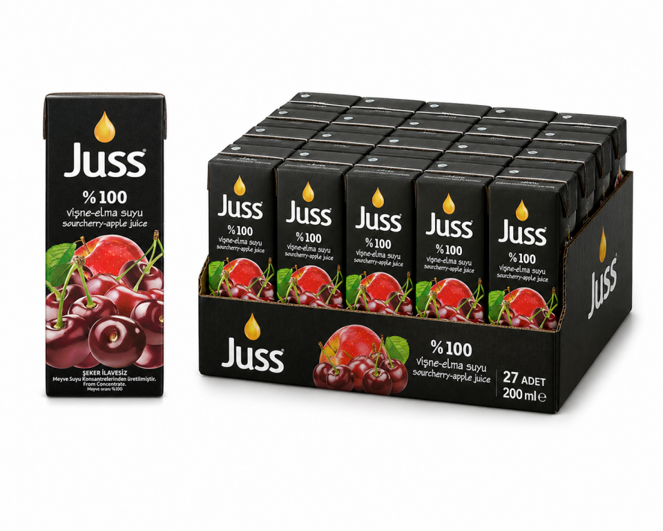 Juss Slim 200 ML Vişne-Elma Meyveli (27'li)