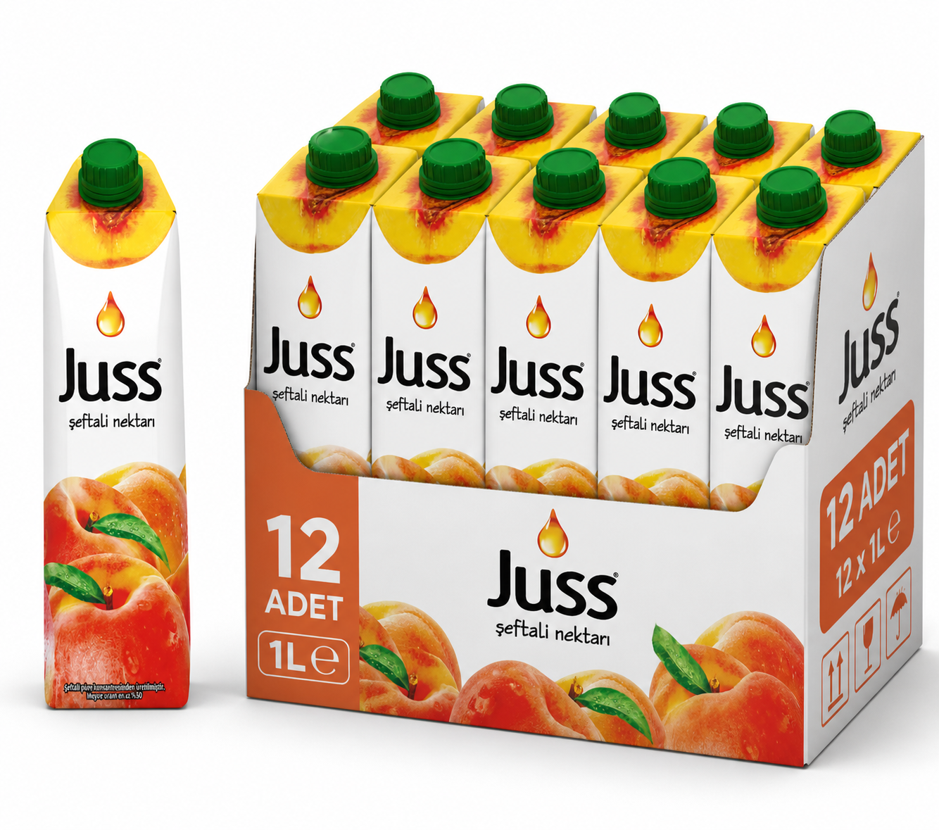 Juss Tetrapak 1 LT Şeftali Nektarı (12'li)