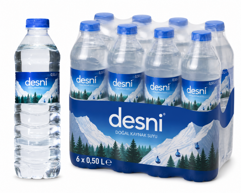 Desni 0.50 LT Doğal Kaynak Suyu (6'lı)