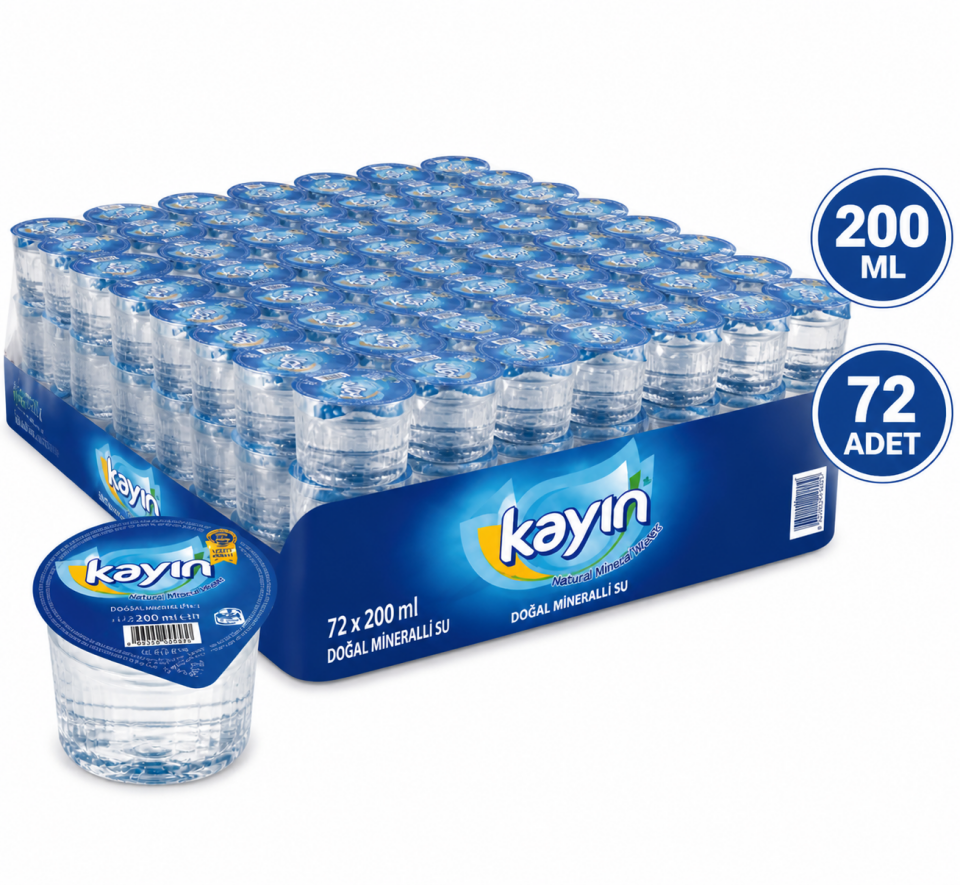 Kayın Su Bardak Su 200 ML (72'li)