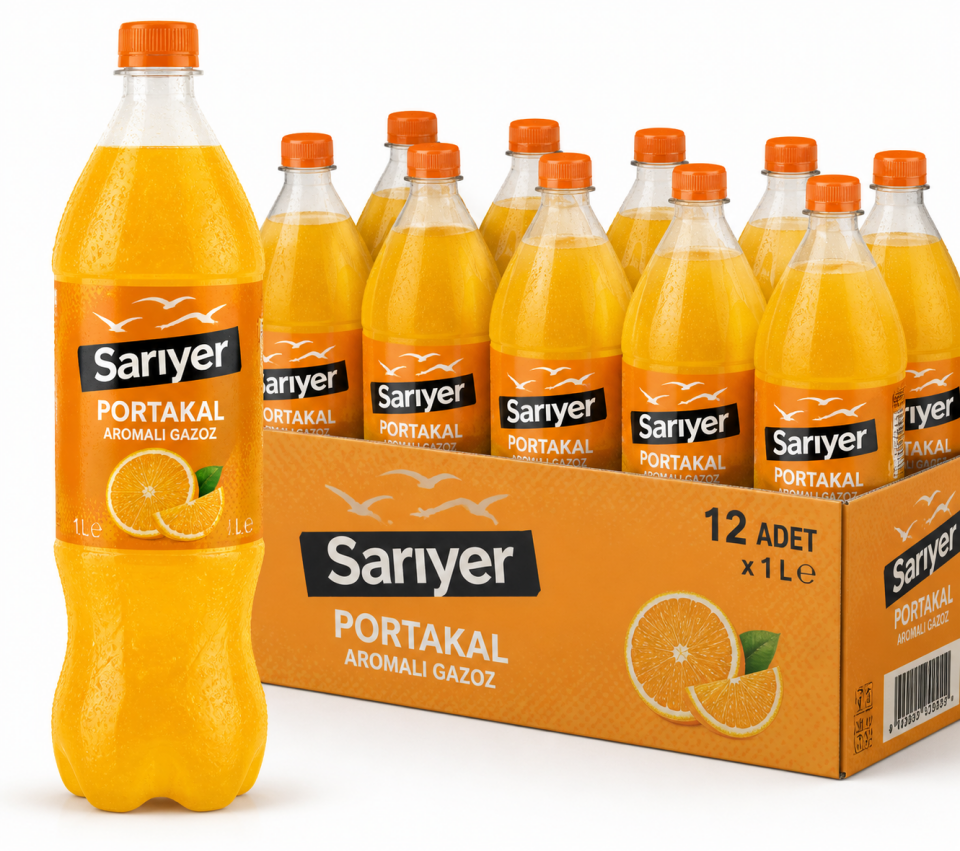 Sarıyer Pet 1 Lt Portakallı (12'li)