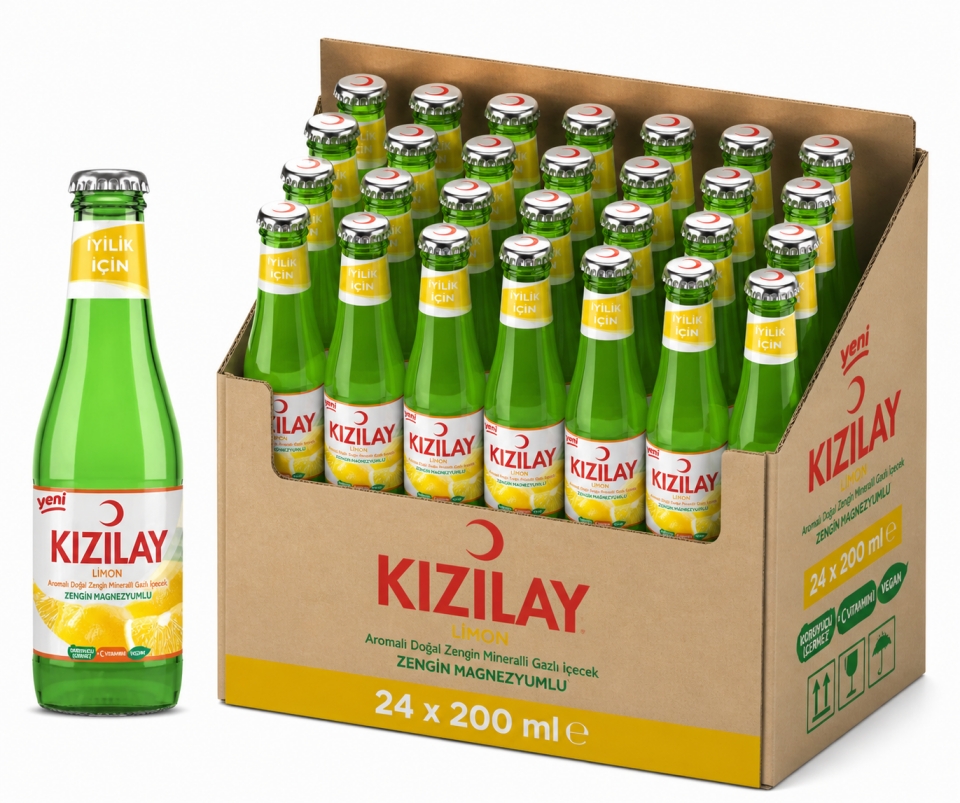 Kızılay 200 ML Limon Aromalı Maden Suyu (24’lü)