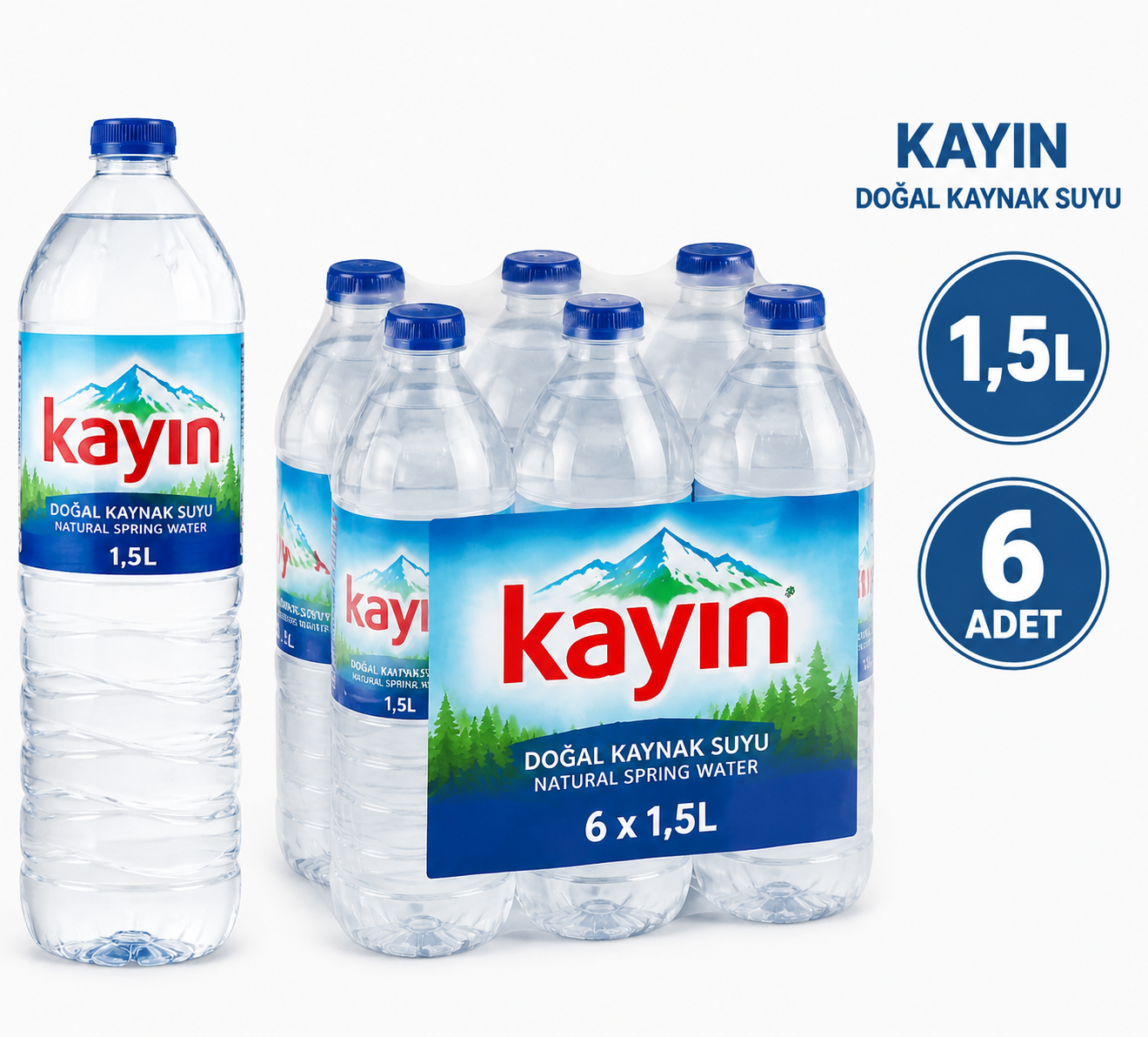 Kayın Su 1.5 LT Doğal Kaynak Suyu(6'lı)