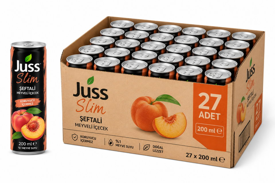 Juss Slim 200 ML Şeftali Meyveli (27'li)